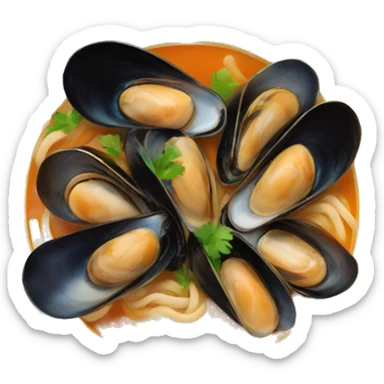 Soup with mussels sticker