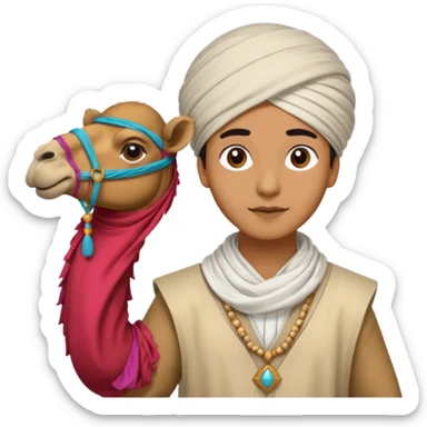 Desert Nomad Traveler with camel sticker