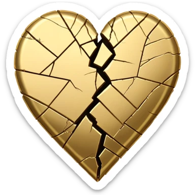 Kintsugi heart sticker