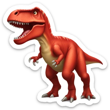red tyrannosaurus rex sticker