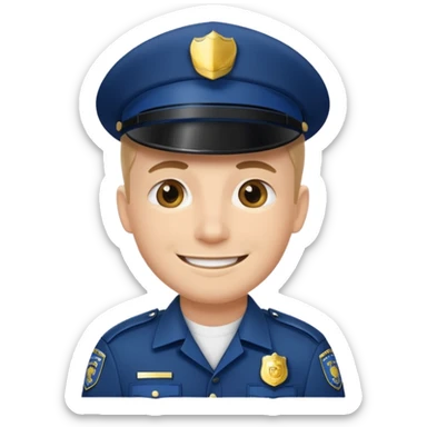 policeman smile sticker