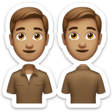 Mohammad Alzaqh rich brown hair sticker