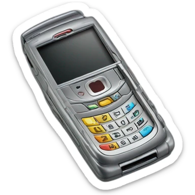 Hand texting on 2004 Motorola Razr V3 mobile device clamshell design sticker