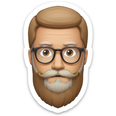 HOMME LONGUE BARBE LUNETTE sticker