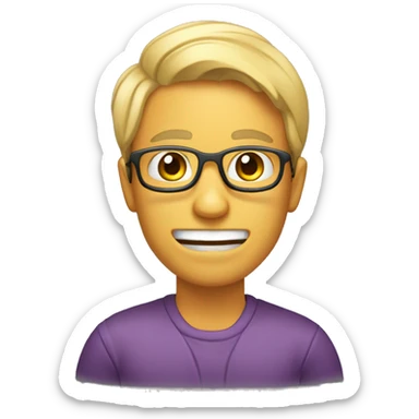 hola, crea una profesora de lenguaje y literatura deseando "suerte" en su examen sticker