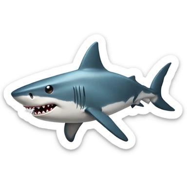 A shark with a birthdayhat sticker