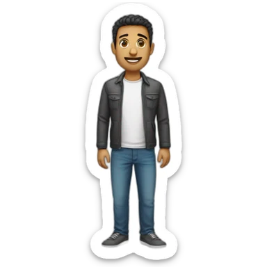 homme debout abdo sticker