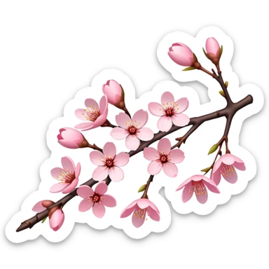 Sakura cherry blossom twig sticker