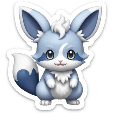 Meowstic-Minccino-Espurr-Fakémon-hybrid-creature (full body)  sticker
