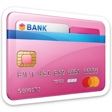 mix pink and white bank and credit card sticker
