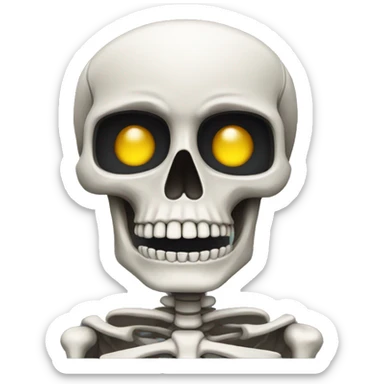 Skeleton starting a generator sticker