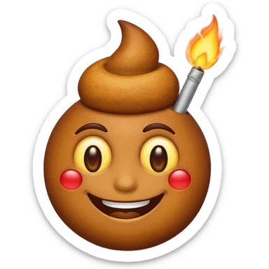 Emoji thats baked wit a spliff sticker