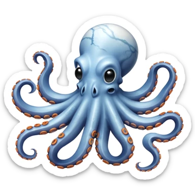octopus made of white greek marble sticker