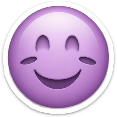 mauve smiley face sticker