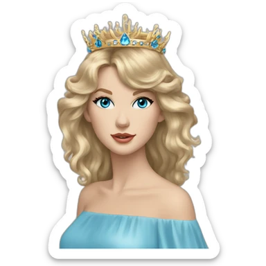 taylor swift blonde crown blue eyes sticker
