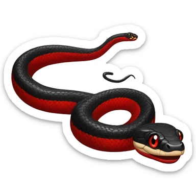 Black and red snake sticker