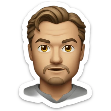 leonardo di caprio serious realistic sticker