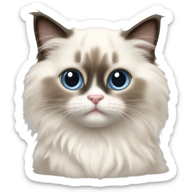 Ragdoll kitten sitting sticker