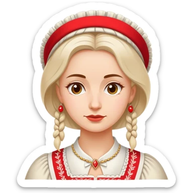 traditional polish european woman simple traditional politician  sticker