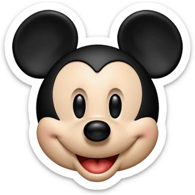mickey mouse head sticker