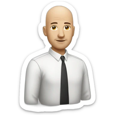 bald person sticker