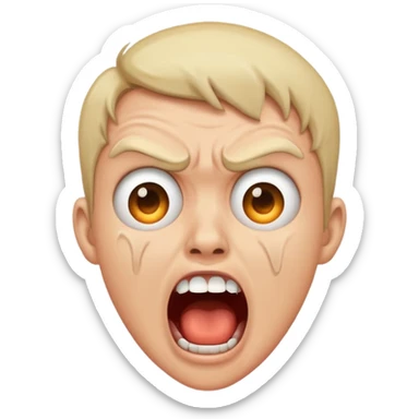 A person screaming 67 sticker