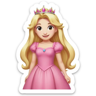 Princess Peach from Mario Bros sticker
