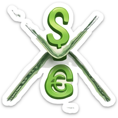 CM letter logo with money sticker