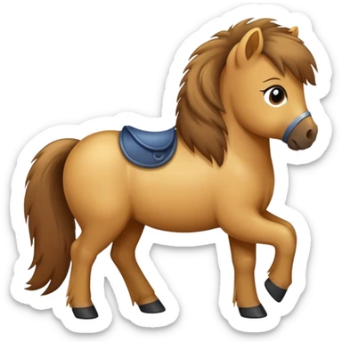 pony being brushed sticker