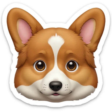 Corgi with sad eyes sticker