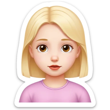 born a small girl sticker