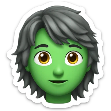 Corazón verde flechado sticker