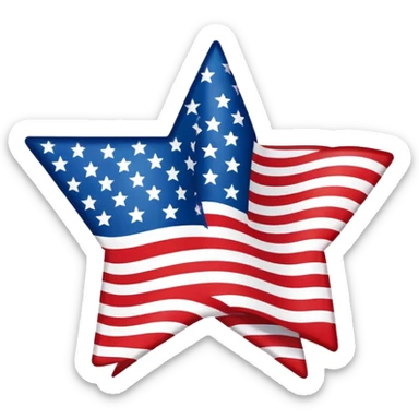 USA outline with the flag as the color sticker