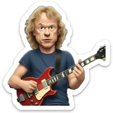 Angus young sticker