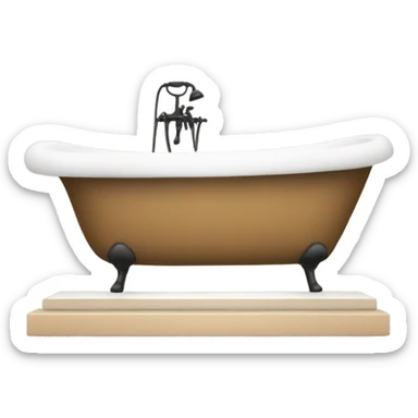 Bathtub with a shelf sticker