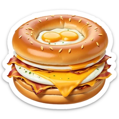 Bacon egg and cheese bagel sticker
