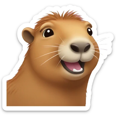 happy capybara sticker