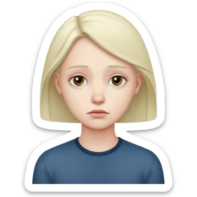 Nonchalant and sad sticker