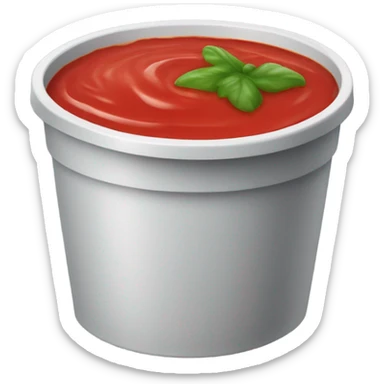 bote de plastico con salsas roja sticker