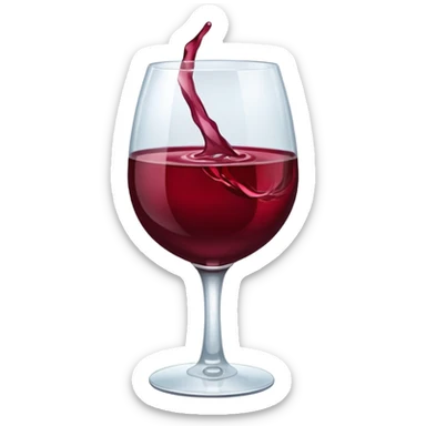 a glass of wine sticker