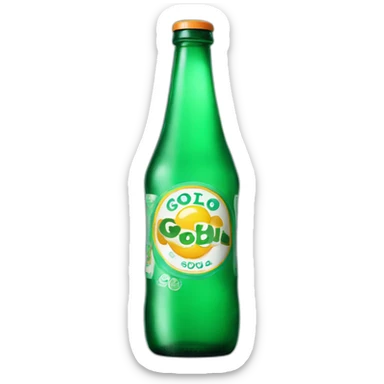 Goli soda bottle made up of glass sticker