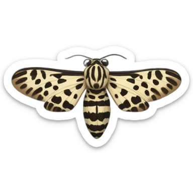 Leopard moth sticker