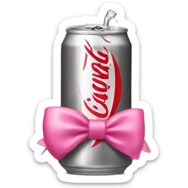 Diet Coke with a pink bow sticker
