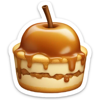 caramel apple dessert sticker