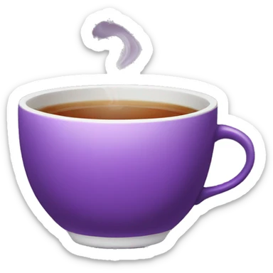 purple cup of tea sticker
