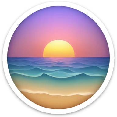 A ocean sunset sticker