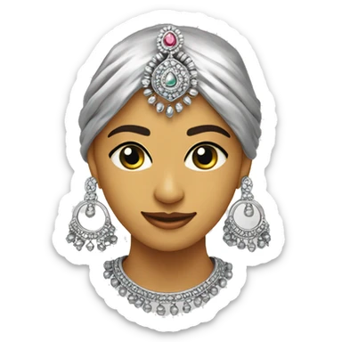 Silver Jhumka sticker