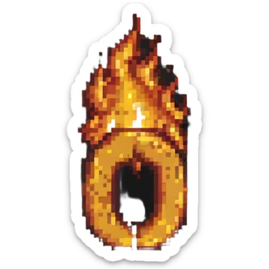 number 100 with flames sticker