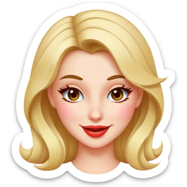 coquette girl winking and blushing sticker