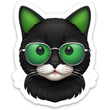 Cat with sunglasses sticker